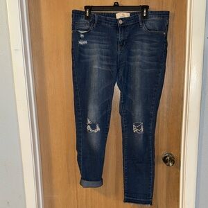 Cafe Denim Stylish Distressed Jeans